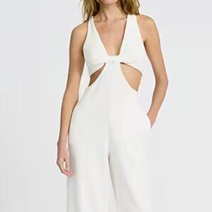 White cut-out jumpsuit size S
